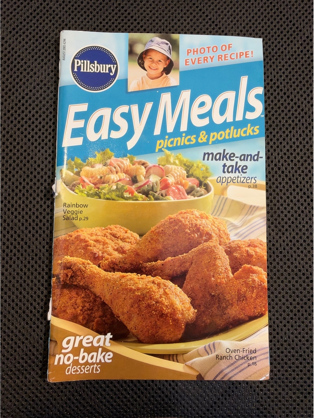 Pillsbury Easy Meals Picnics & Potlucks Cookbook with Recipes for Appetizers, No